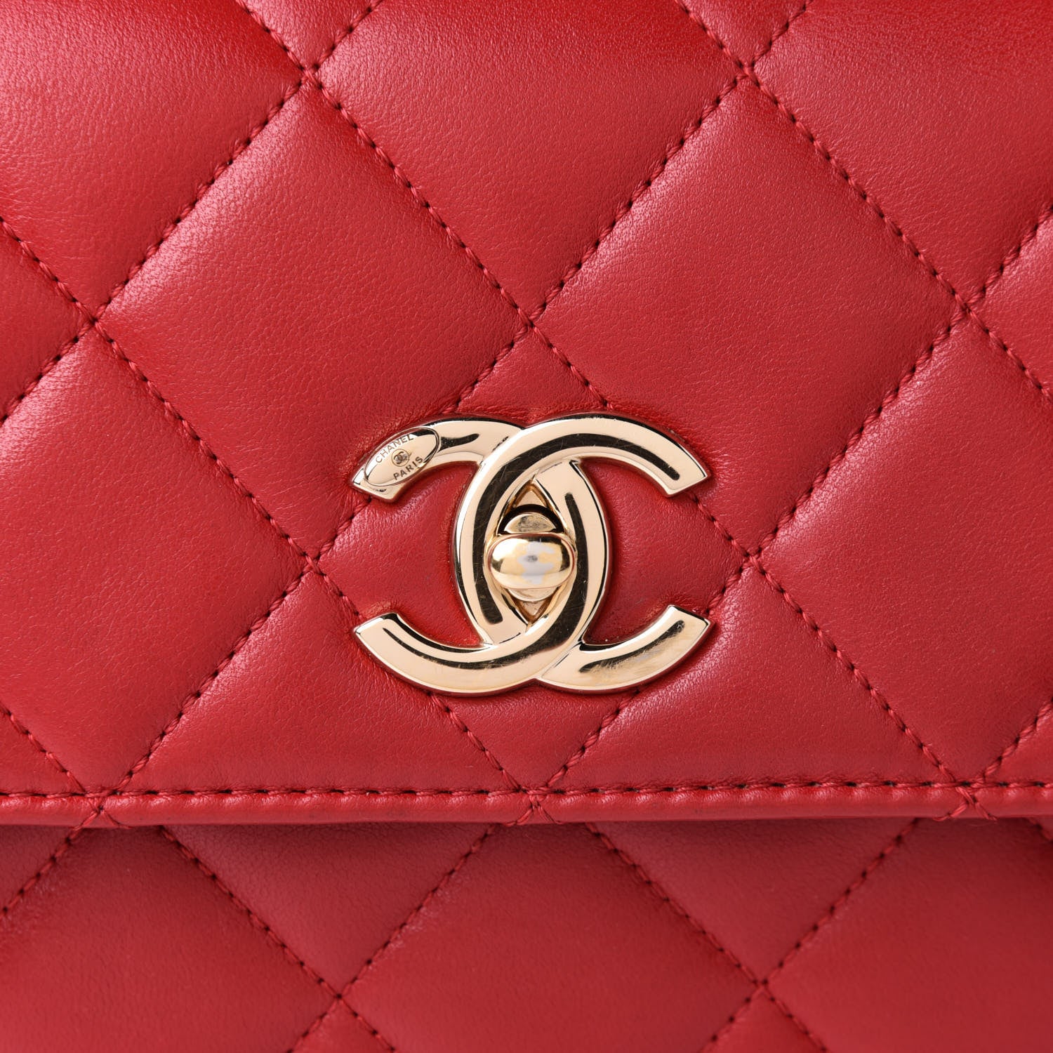 Chanel Lambskin Quilted Small Trendy CC Flap Dual Handle Bag Red 8 of 12