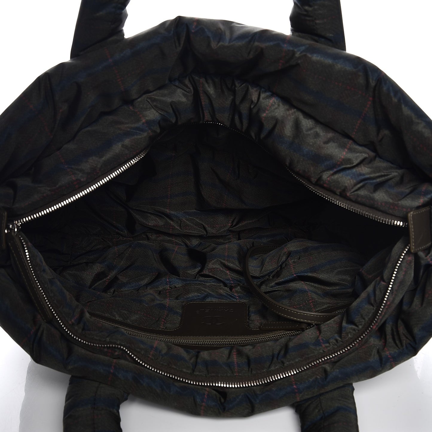 Nylon Quilted Large Coco Cocoon Tote Khaki