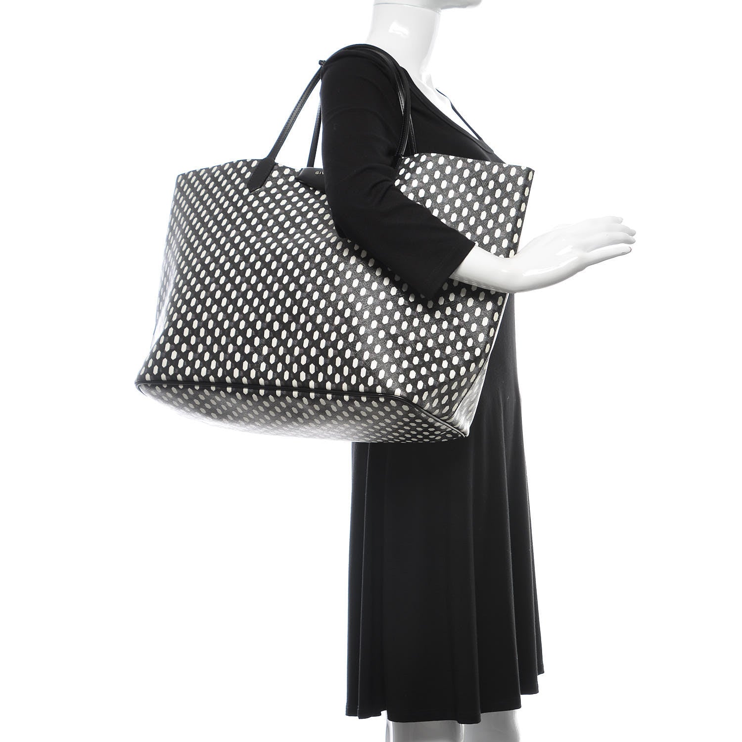 Givenchy Coated Canvas Large Antigona Tote Black White 2 of 10