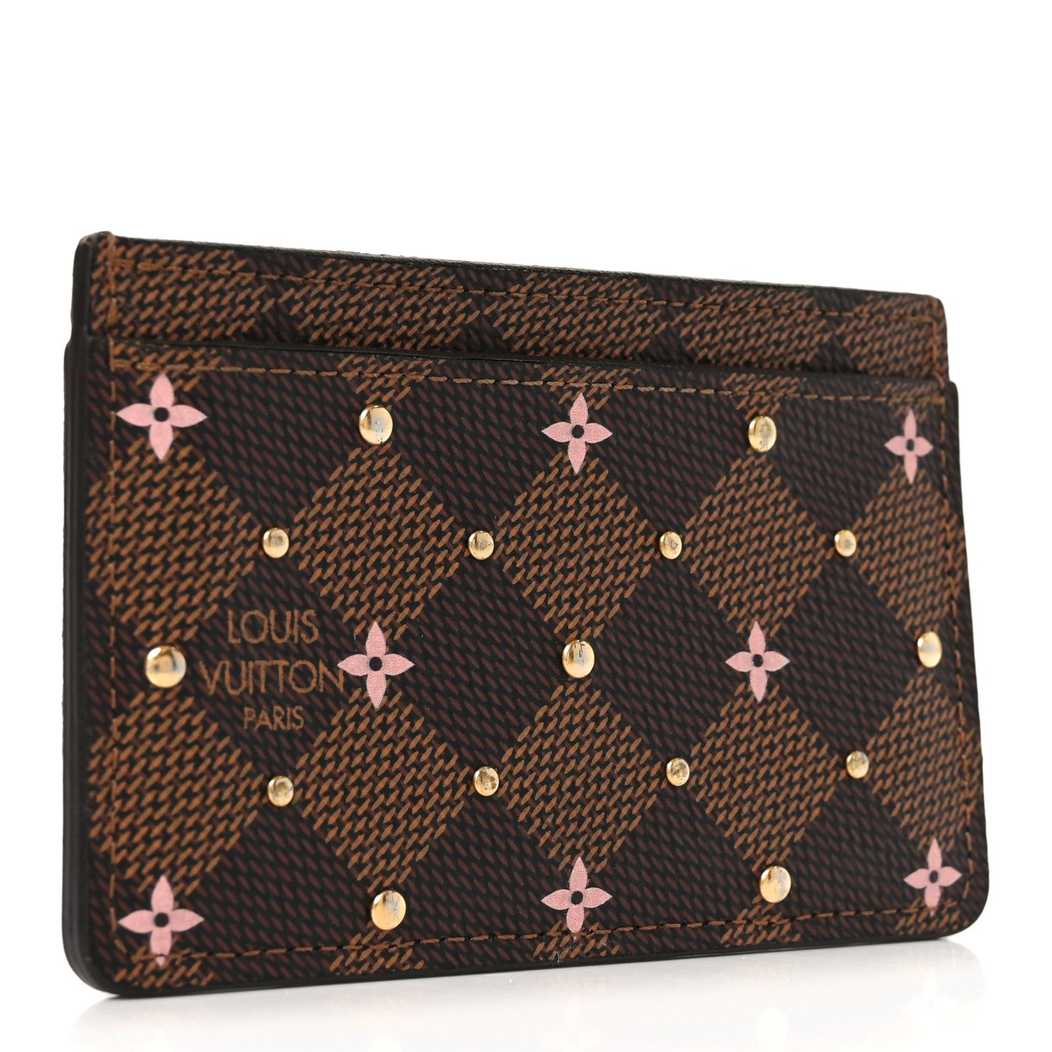 Louis Vuitton Damier Ebene Studded Card Holder 3 of 7