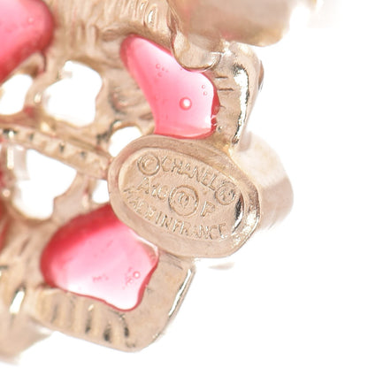 Chanel Gripoix Pearl CC Ring 6.5 Red Gold 4 of 5