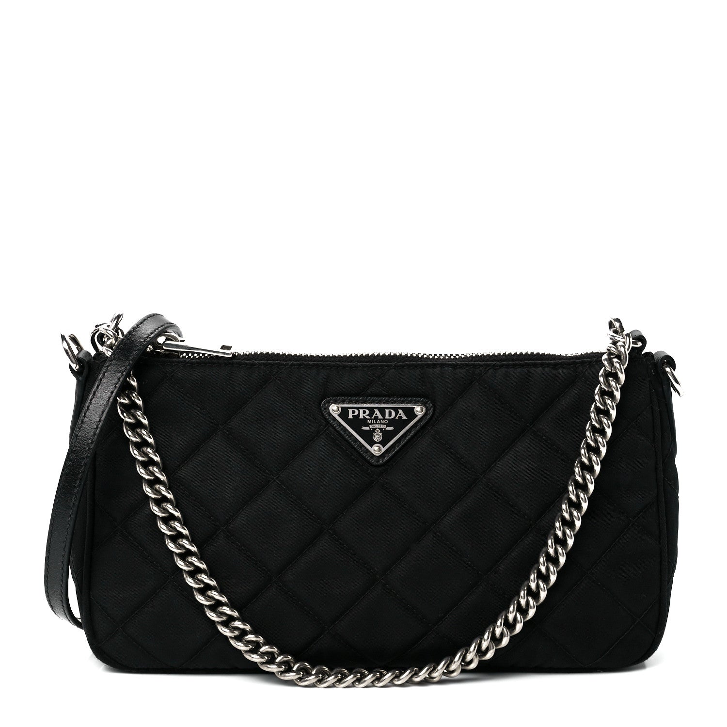 Prada Nylon Tessuto Impuntu Quilted Crossbody Bag Black 1 of 11