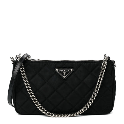 Prada Nylon Tessuto Impuntu Quilted Crossbody Bag Black 1 of 11