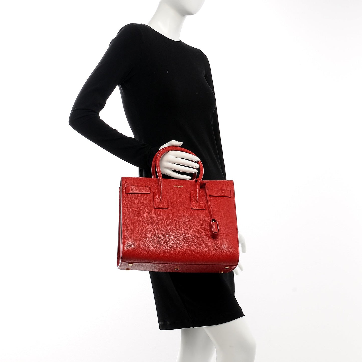 Grained Calfskin Small Sac De Jour New Red
