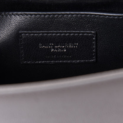 Saint Laurent Grain De Poudre Small Monogram Kate Satchel Fog 6 of 10