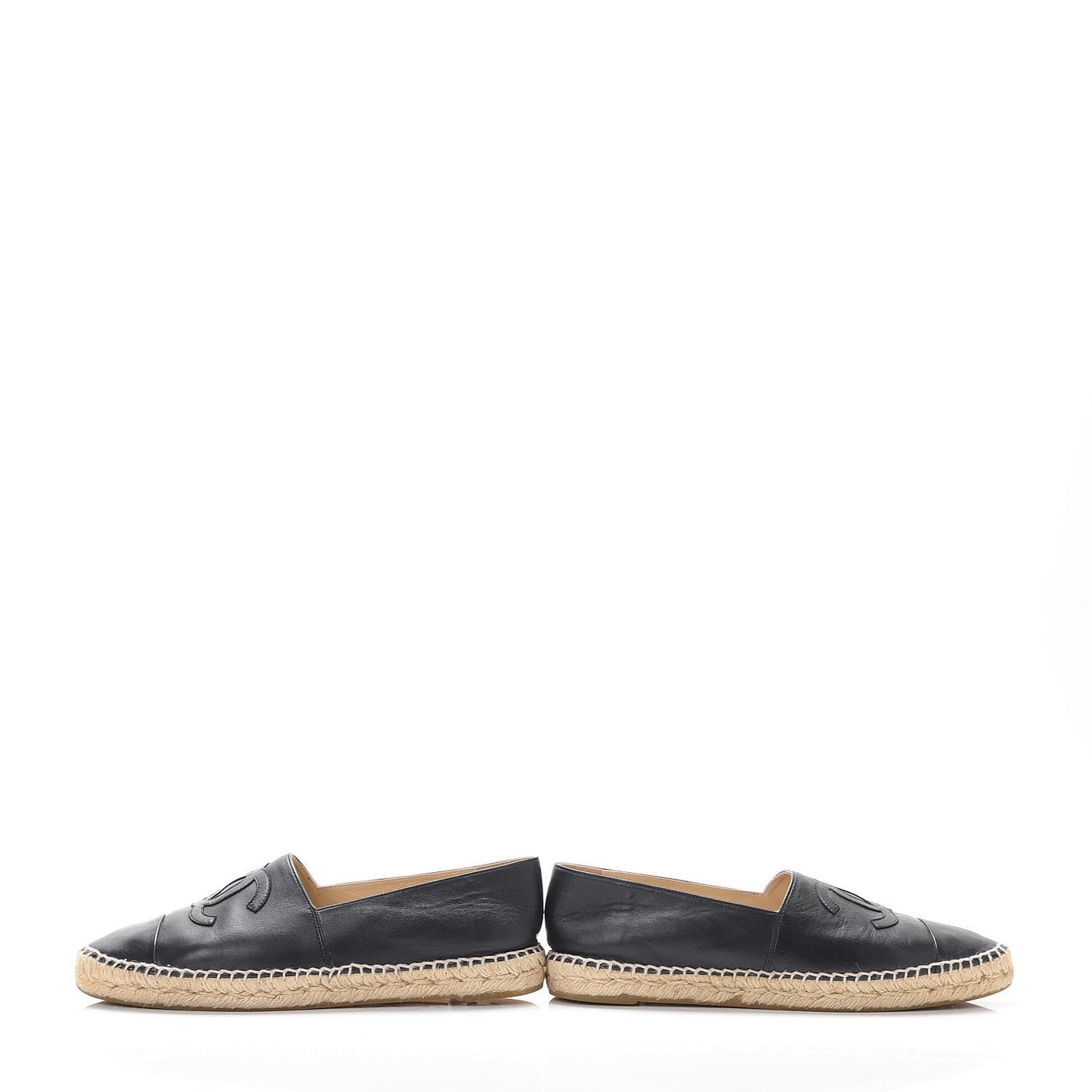 Lambskin CC Espadrilles 42 Black