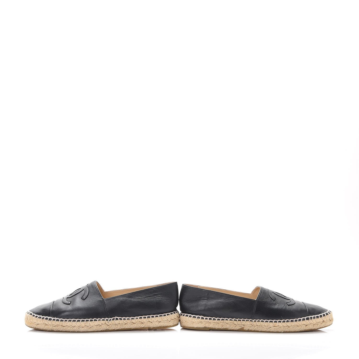 Chanel Lambskin CC Espadrilles 42 Black 6 of 16