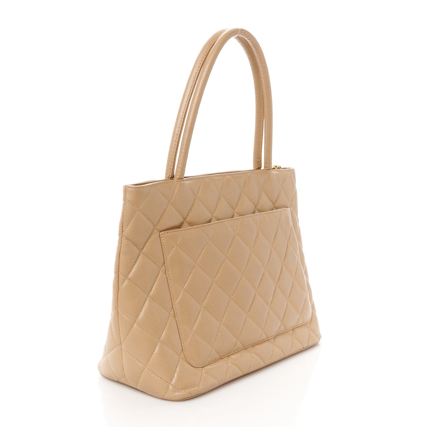 Chanel Caviar Quilted Medallion Tote Beige 3 of 10