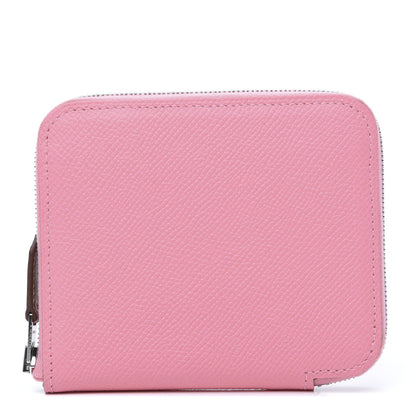 Hermes Epsom Silk'in Compact Wallet Rose Confetti 1 of 8