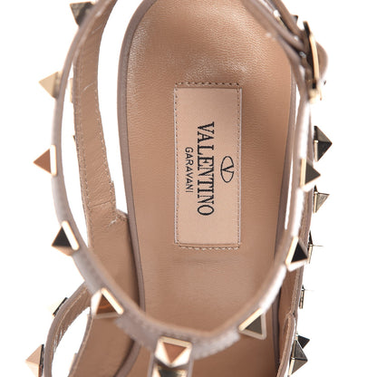 Valentino Garavani Patent Rockstud Ankle Strap Pumps 39 Poudre 7 of 9