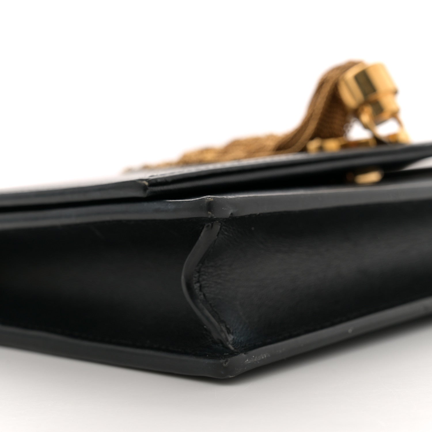 Saint Laurent Smooth Calfskin Classic Monogram Kate Tassel Chain Wallet Black 9 of 11