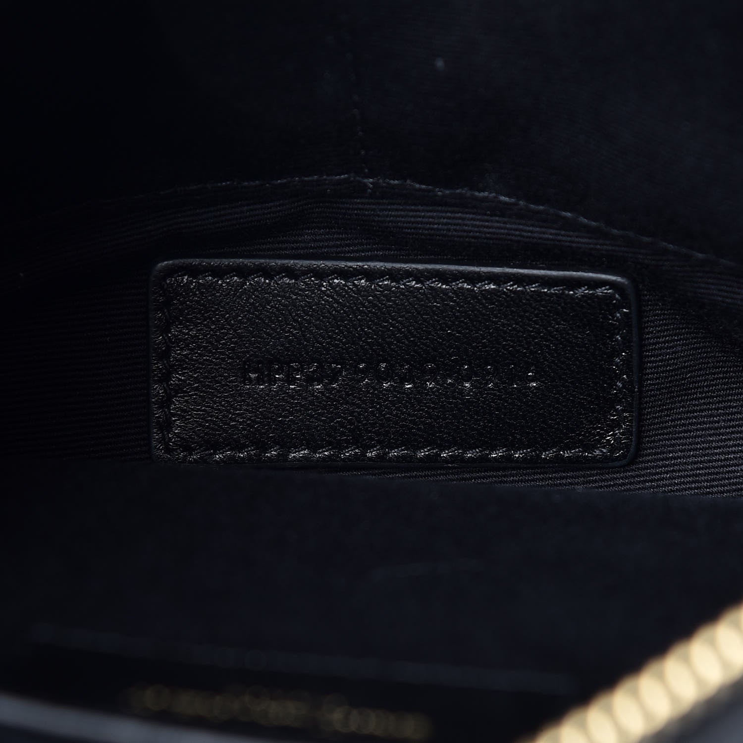 Saint Laurent Calfskin Matelasse Chevron Monogram A5 Wristlet Black 7 of 7