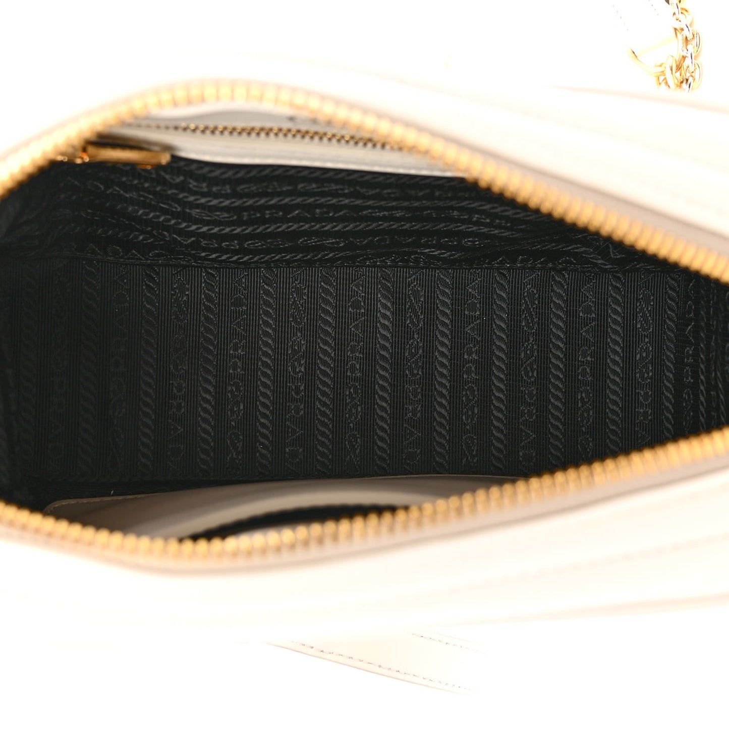 Soft Calfskin Diagramme Crossbody Bag White