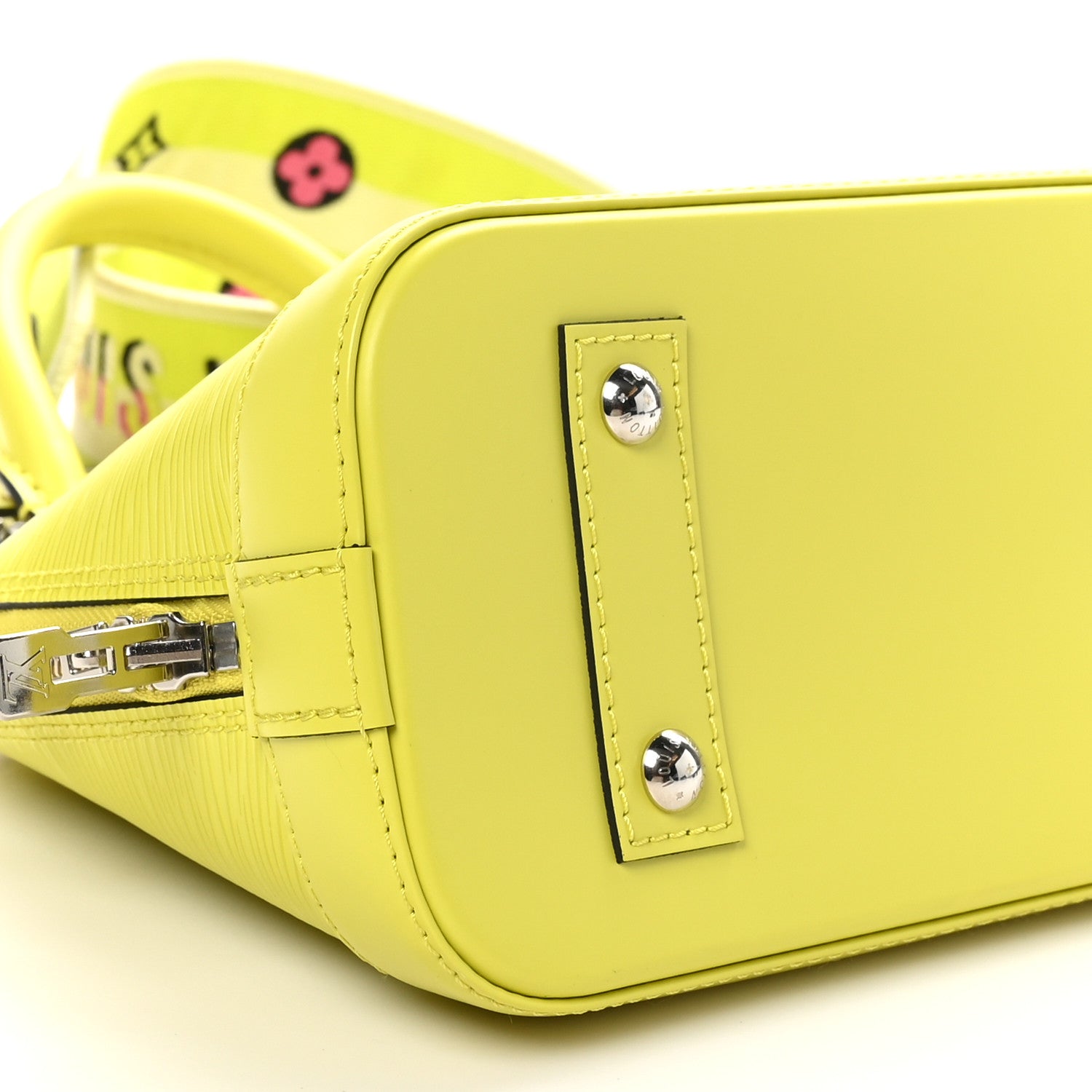 Louis Vuitton Epi Jacquard Alma BB Yellow Citron 8 of 9