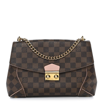 Louis Vuitton Damier Ebene Caissa Clutch Rose Ballerine 1 of 13