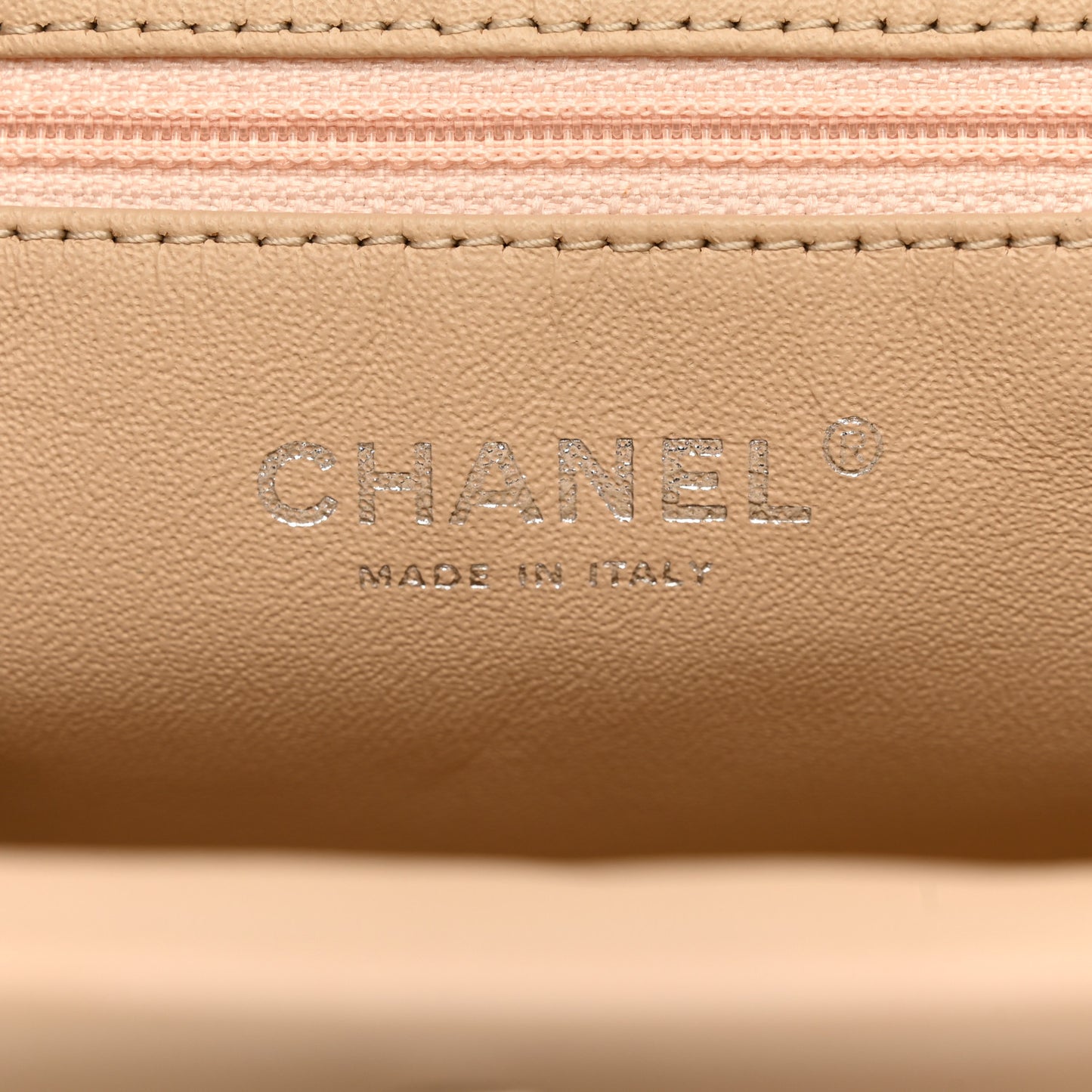 Lambskin Quilted Timeless Clutch Beige Clair