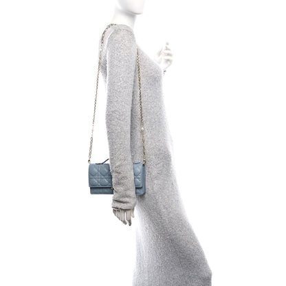 Christian Dior Lambskin Cannage Mini My Dior Top Handle Clutch Cloud Blue 2 of 11