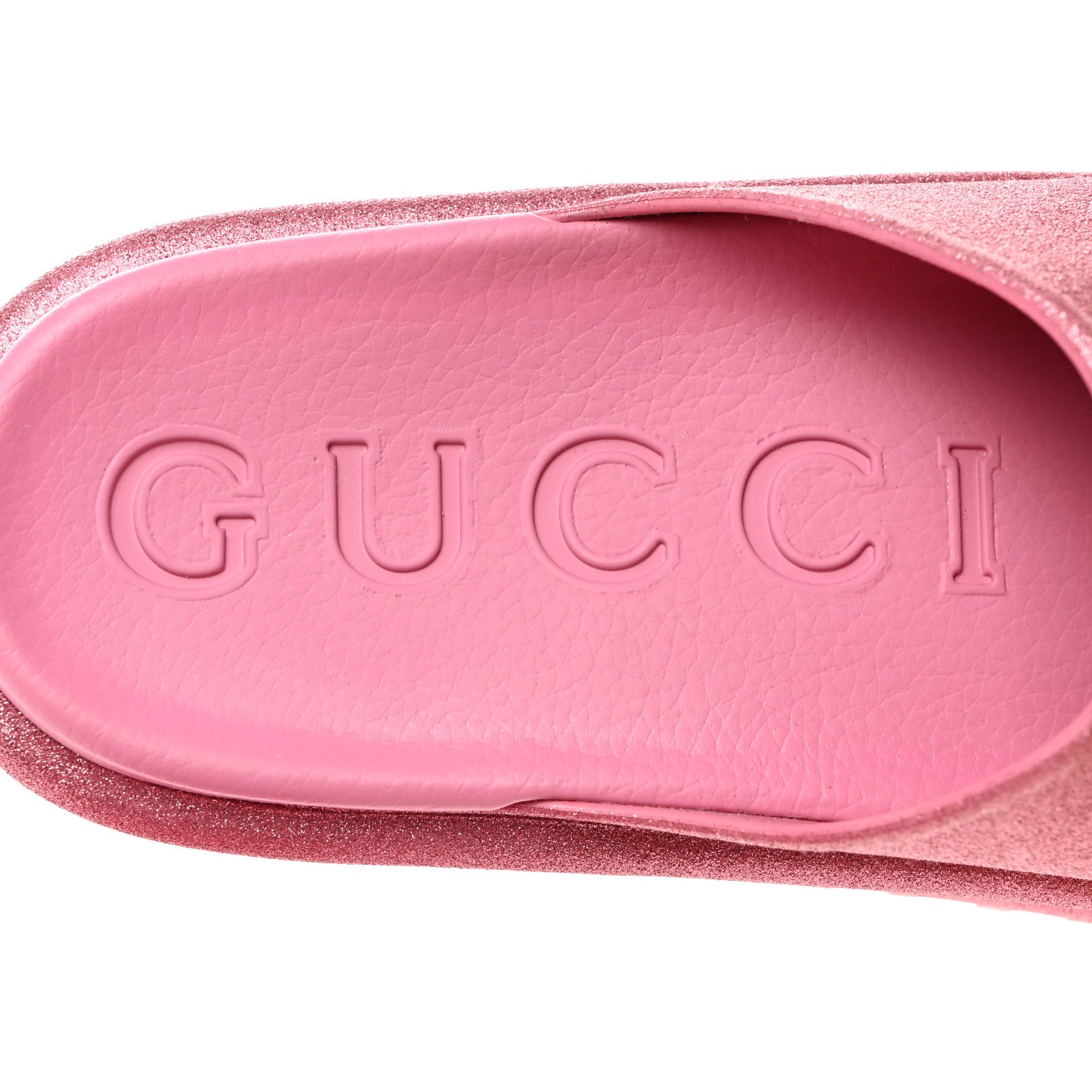 Gucci Glitter Rubber Womens Interlocking G Platform 42mm Slide Sandals 40 Rose 6 of 9