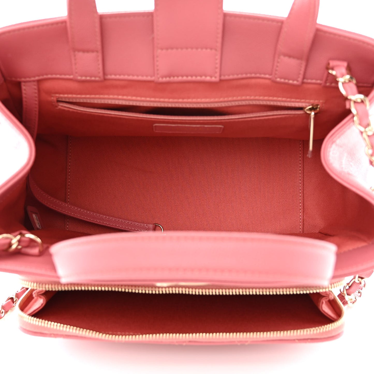 Caviar Quilted Small Business Affinity Shopping Bag Pink