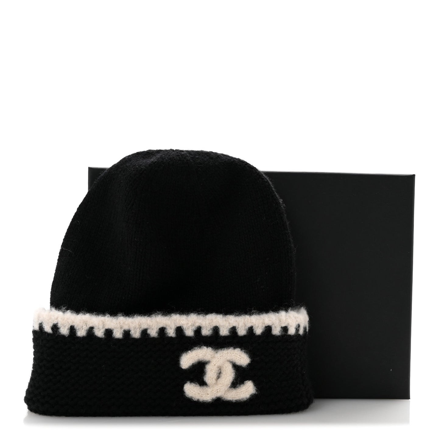 Cashmere CC Logo Beanie Hat Black