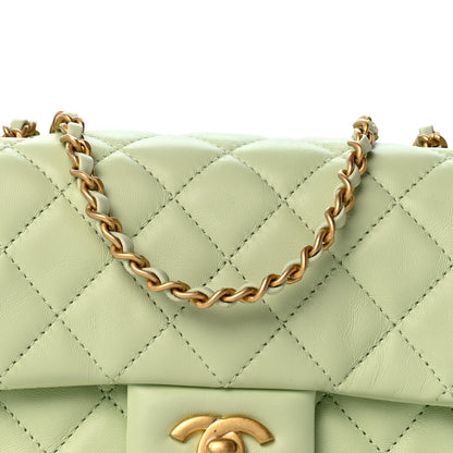 Chanel Lambskin Quilted Mini Pearl Crush Flap Light Green 8 of 11