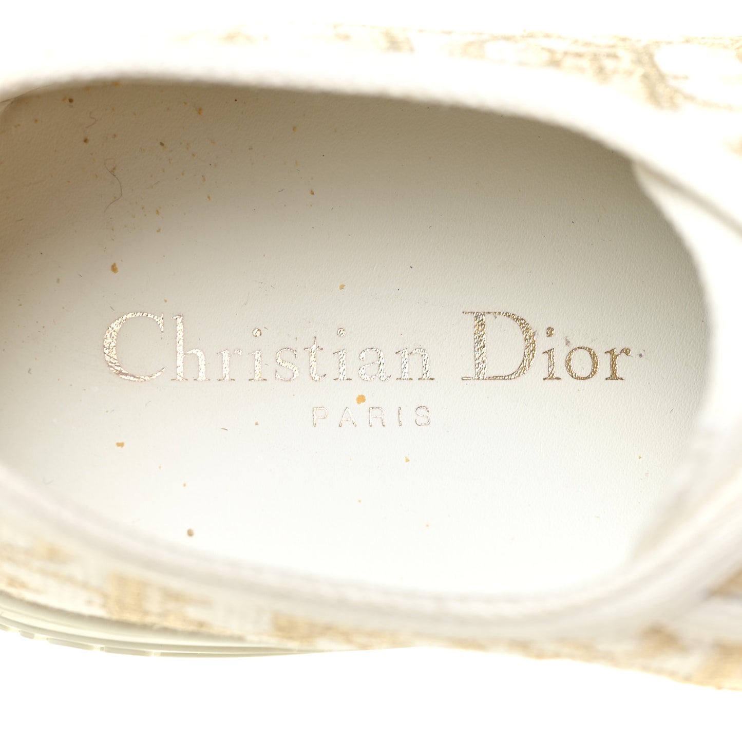 Canvas Oblique Walk'N'Dior Low Top Sneakers 38 Gold