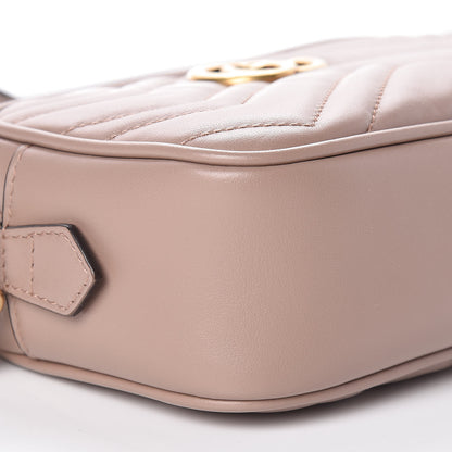 Gucci Calfskin Matelasse Mini GG Marmont Chain Shoulder Bag Nude 9 of 10