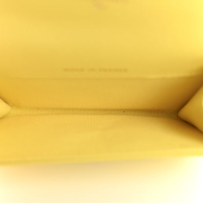 Chanel Caviar Quilted Flap Card Holder Wallet Yellow 5 of 8