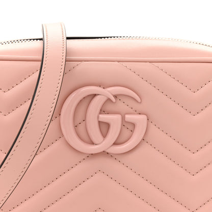 Gucci Calfskin Matelasse Monochrome Small GG Marmont Chain Shoulder Bag Perfect Pink 8 of 10