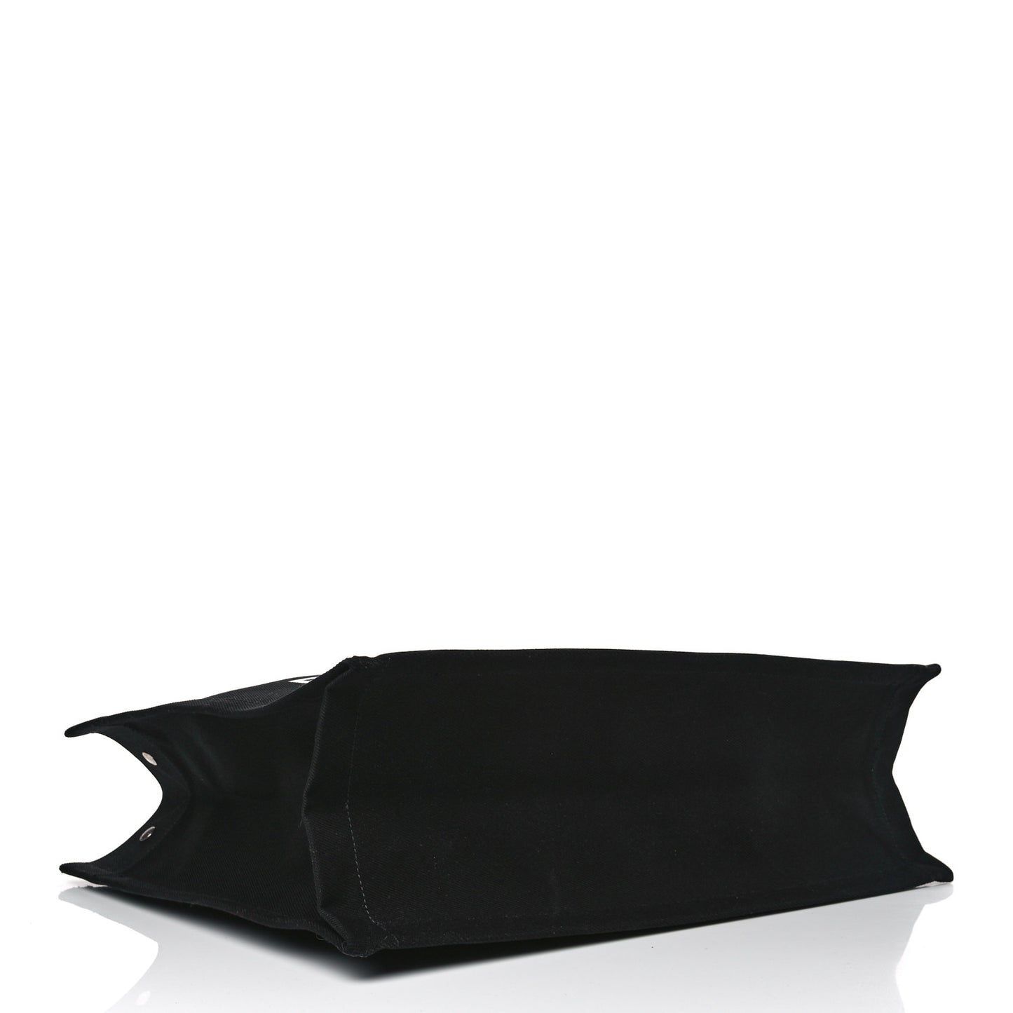 Linen Calfskin Rive Gauche Tote Black