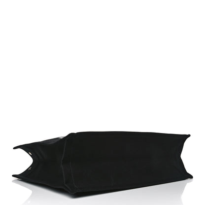 Saint Laurent Linen Calfskin Rive Gauche Tote Black 4 of 7
