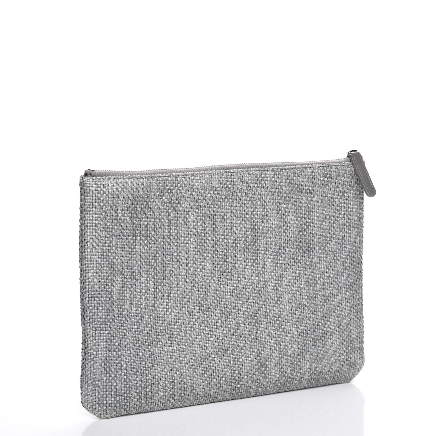 Chanel Canvas Large Deauville Pouch Grey 3 of 7