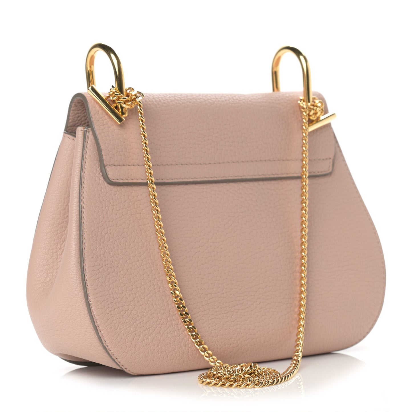 Grained Lambskin Medium Drew Shoulder Bag Cement Pink