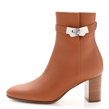 Hermes Calfskin Saint Germain Ankle Boots 37.5 Gold 1 of 9