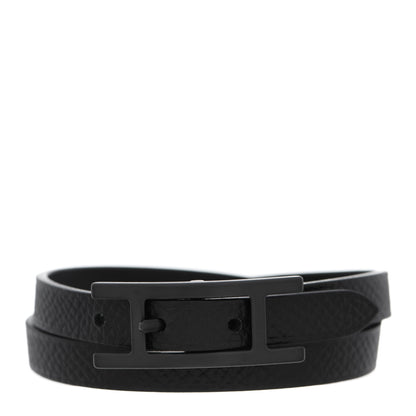 Hermes Epsom Behapi Double Tour Bracelet Black 1 of 5