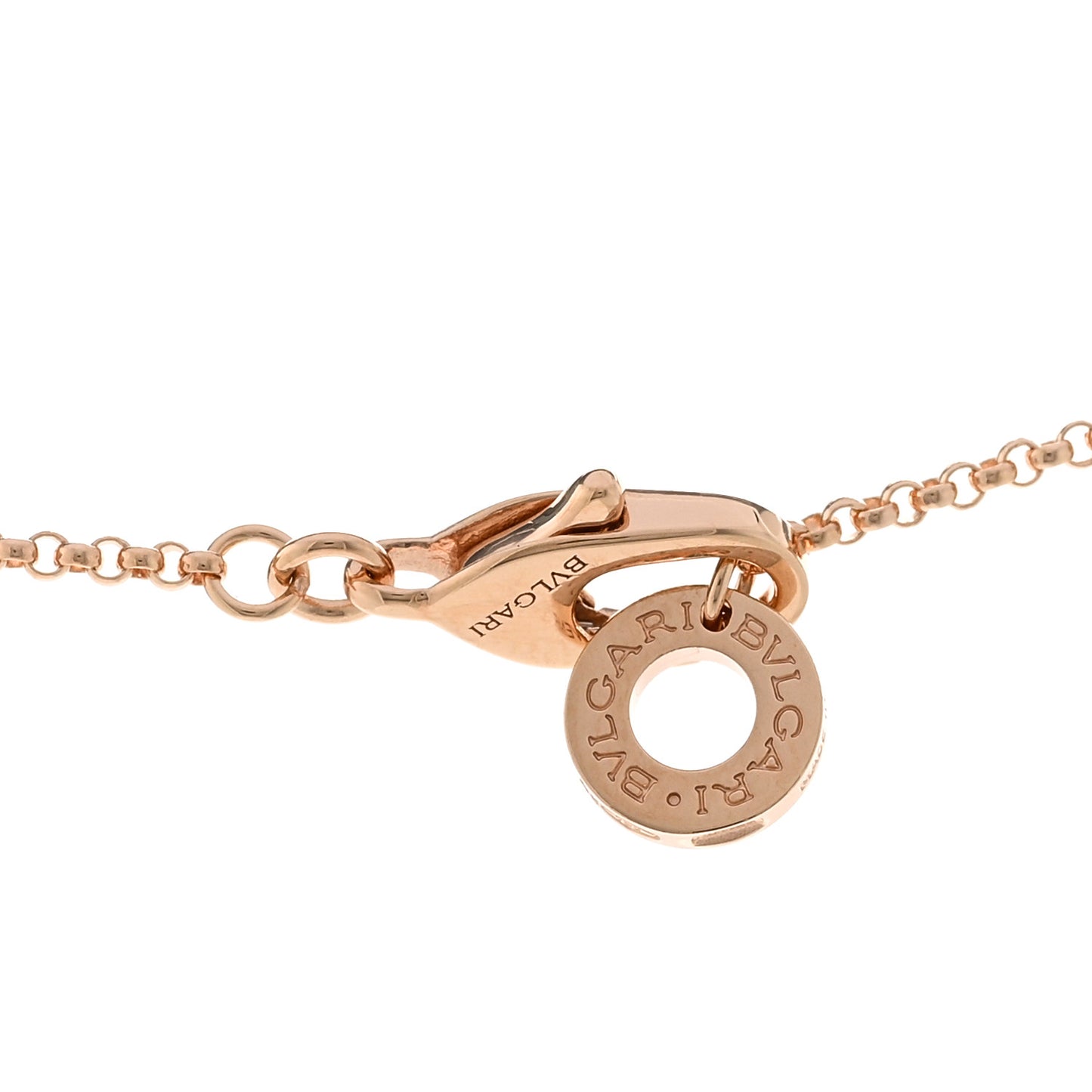 18K Rose Gold Cermet Small B.Zero1 Pendant Necklace