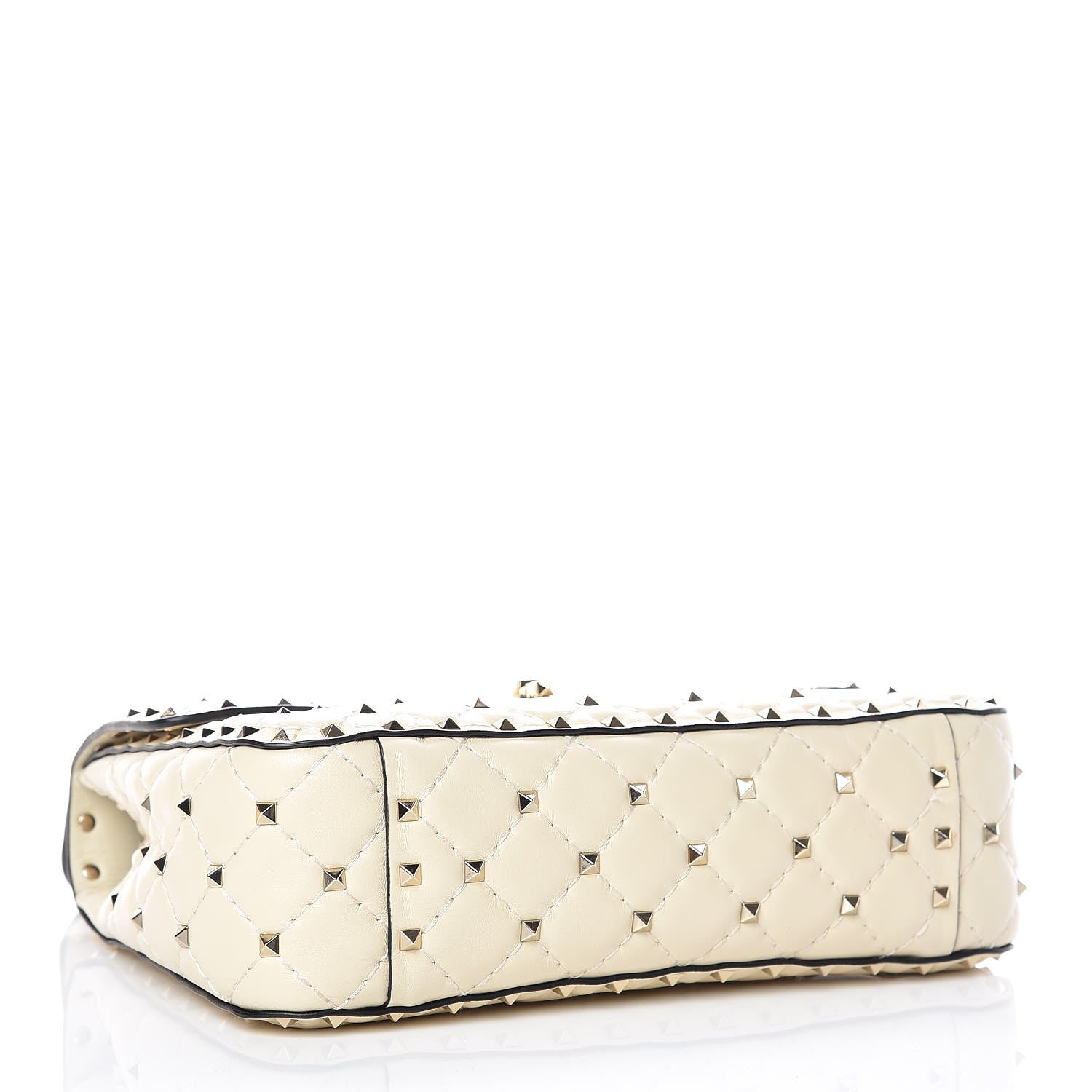 Valentino Garavani Nappa Medium Rockstud Spike Shoulder Bag Light Ivory 4 of 10
