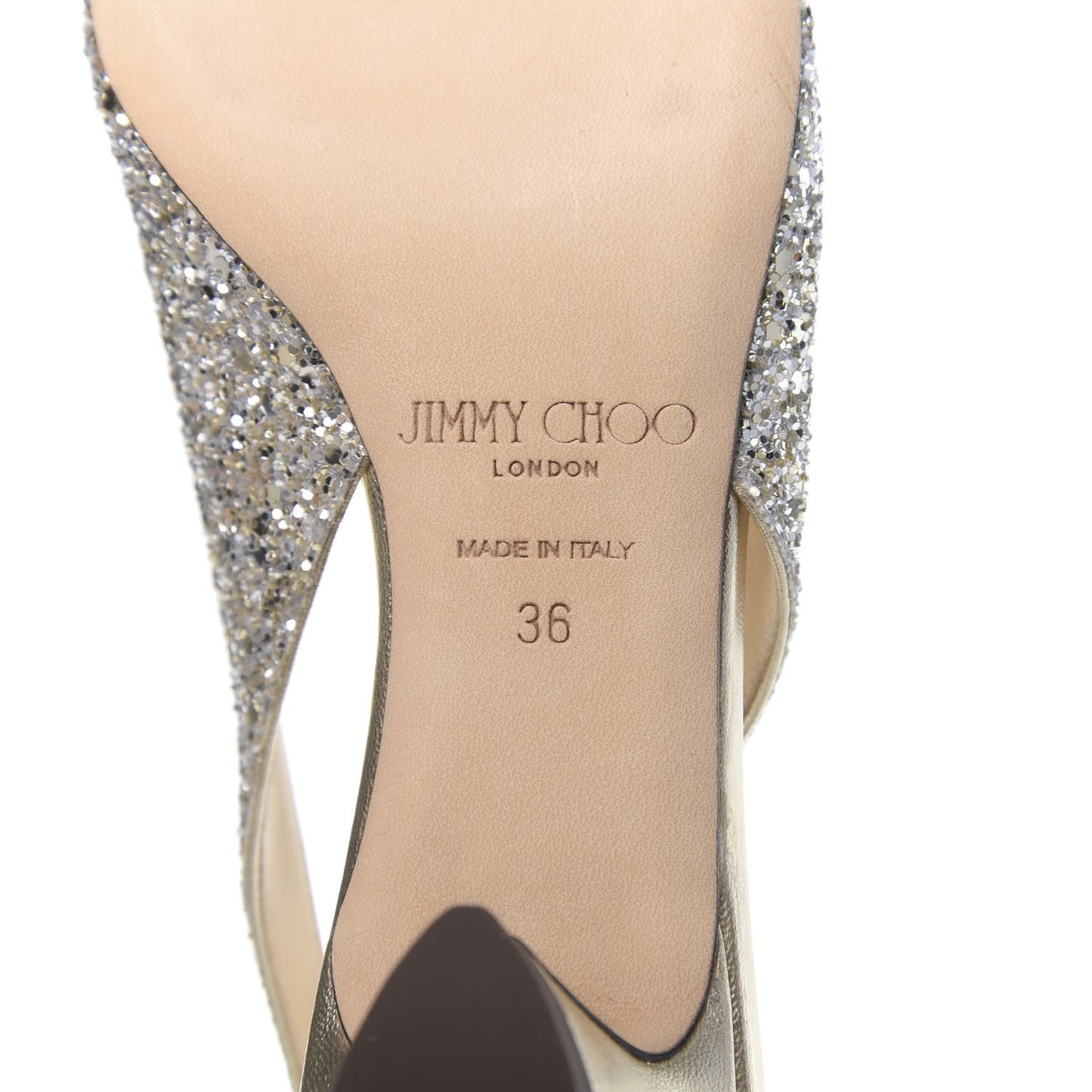 Glitter Gemma 40 Slingback Pump 36 Champagne