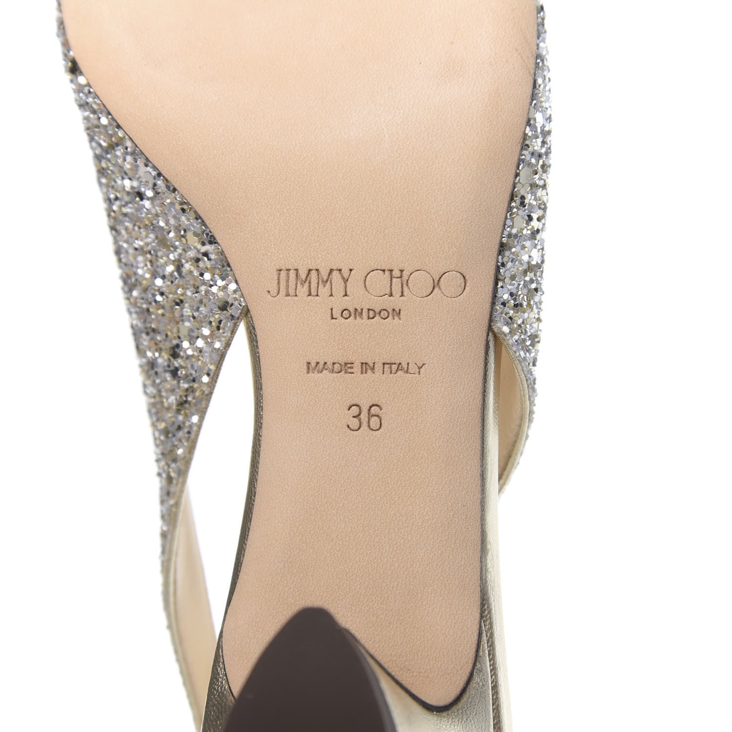 Jimmy Choo Glitter Gemma 40 Slingback Pump 36 Champagne 7 of 8