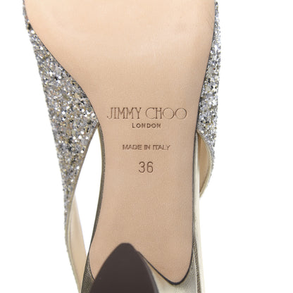 Jimmy Choo Glitter Gemma 40 Slingback Pump 36 Champagne 7 of 8