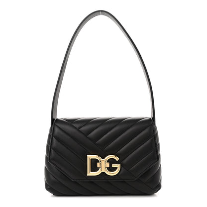 Dolce & Gabbana Nappa Quilted DG Lop Shoulder Bag Black 1 of 9