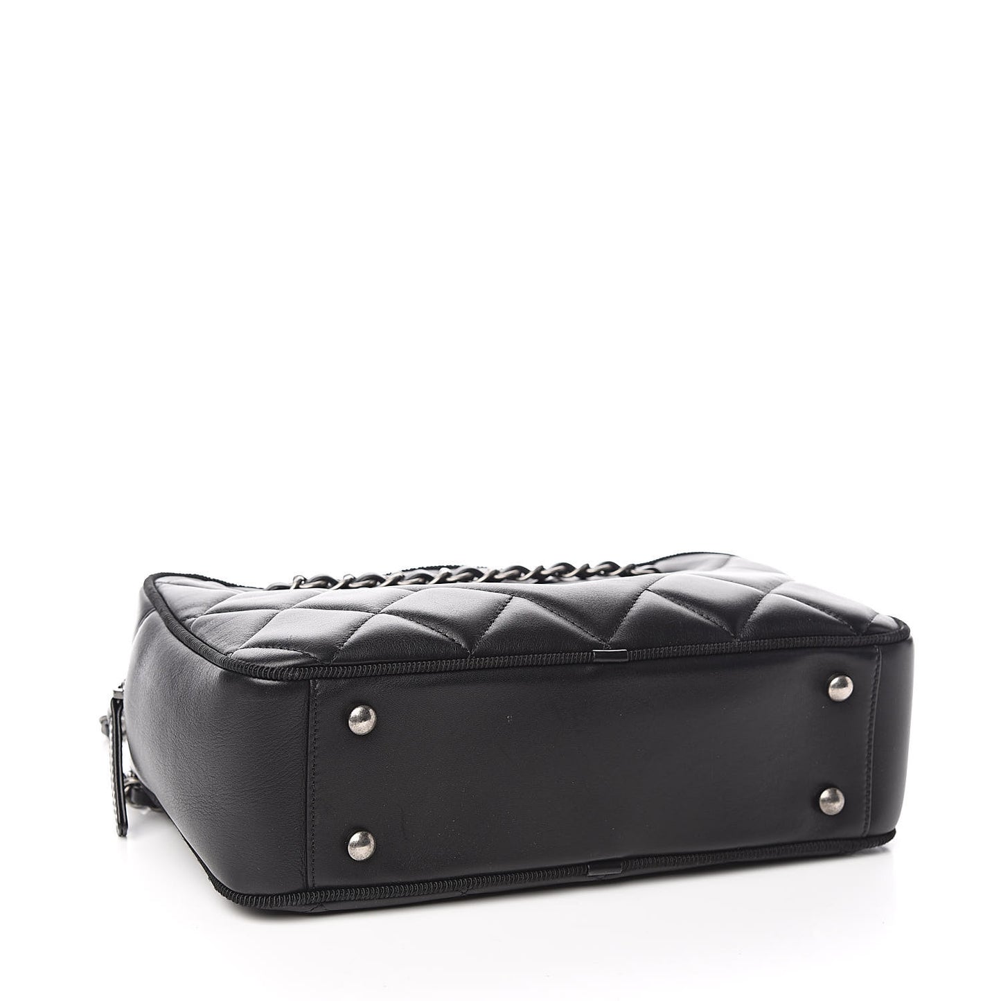 Calfskin Quilted Small Ballerine Camera Case Black