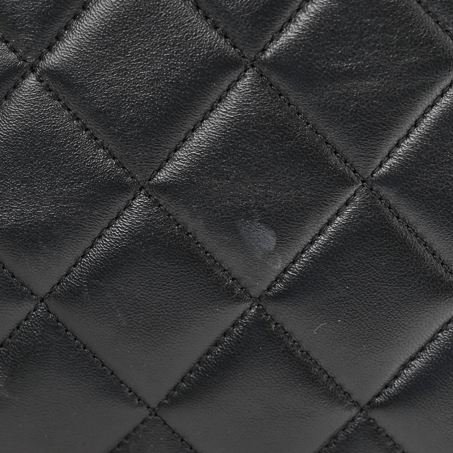 Lambskin Quilted Medium Trendy CC Flap Dual Handle Bag Black