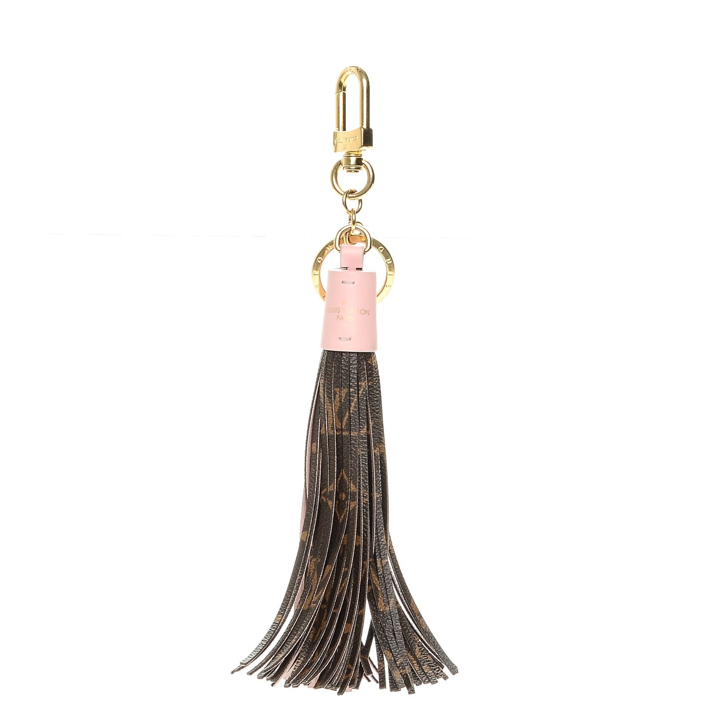 Monogram Tassel Bag Charm Pink