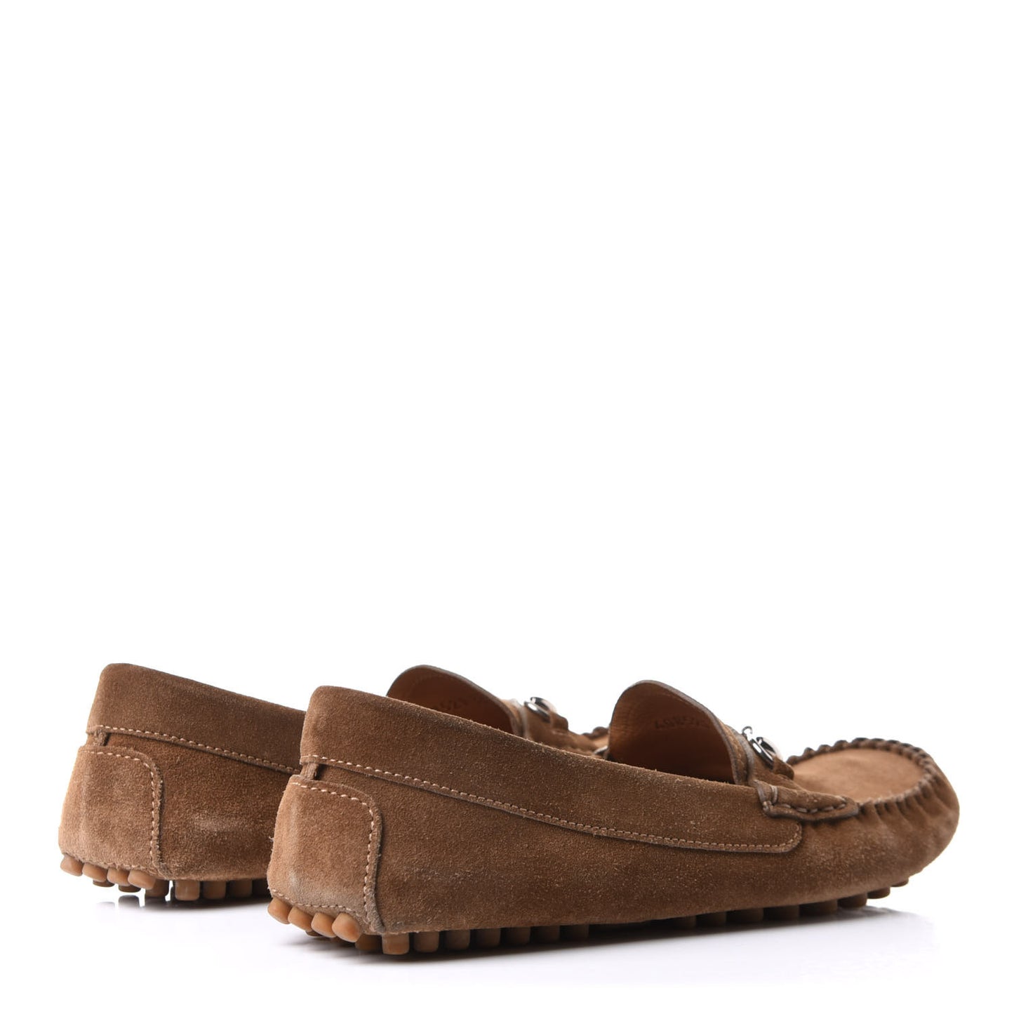 Suede Womens Horsebit Driver Loafer 36 Brown