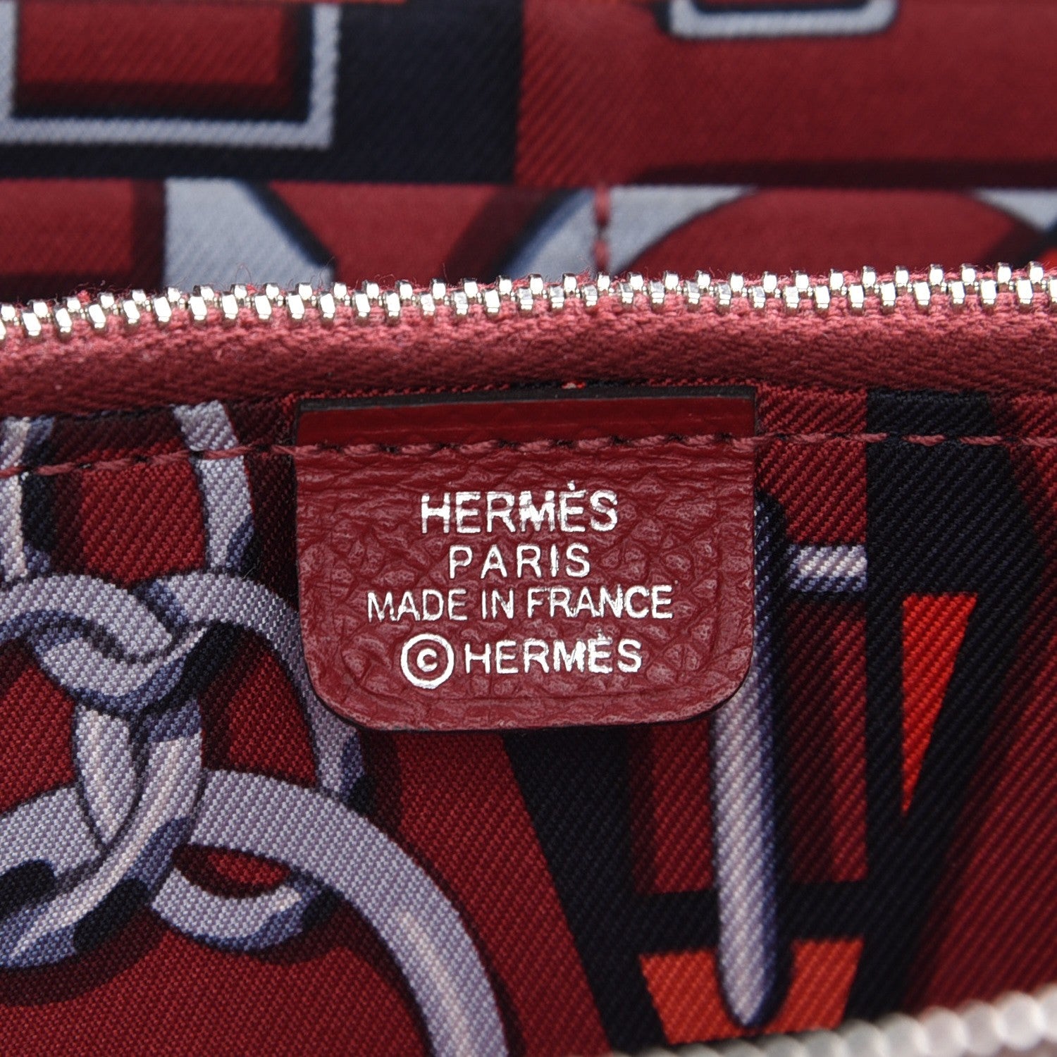 Hermes Epsom Silk'In Wallet Rouge Grenade 7 of 8
