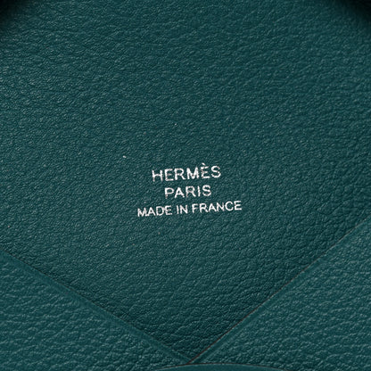 Hermes Evercolor Calvi Card Case Vert Bosphore 6 of 7