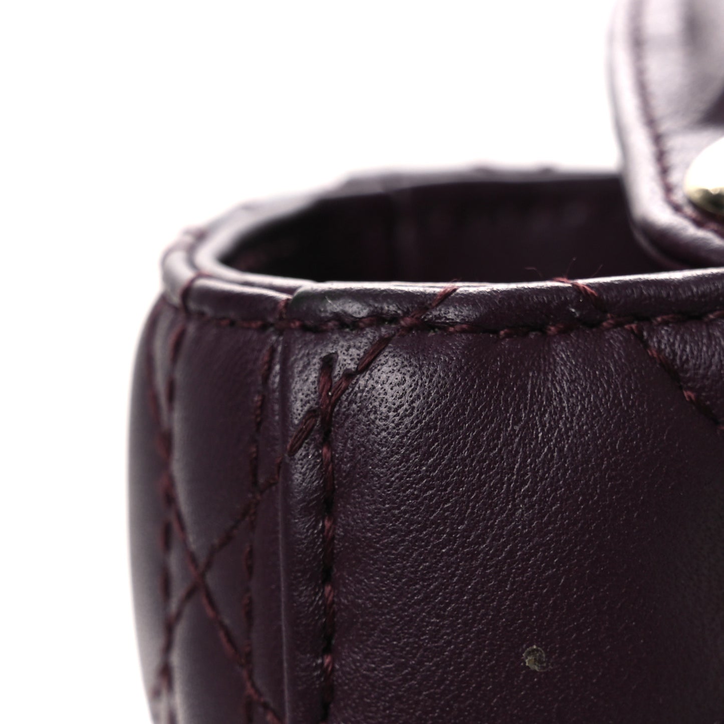 Lambskin Cannage Small Lady Dior Burgundy
