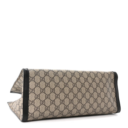Gucci GG Supreme Monogram Medium Padlock Tote Black 4 of 10