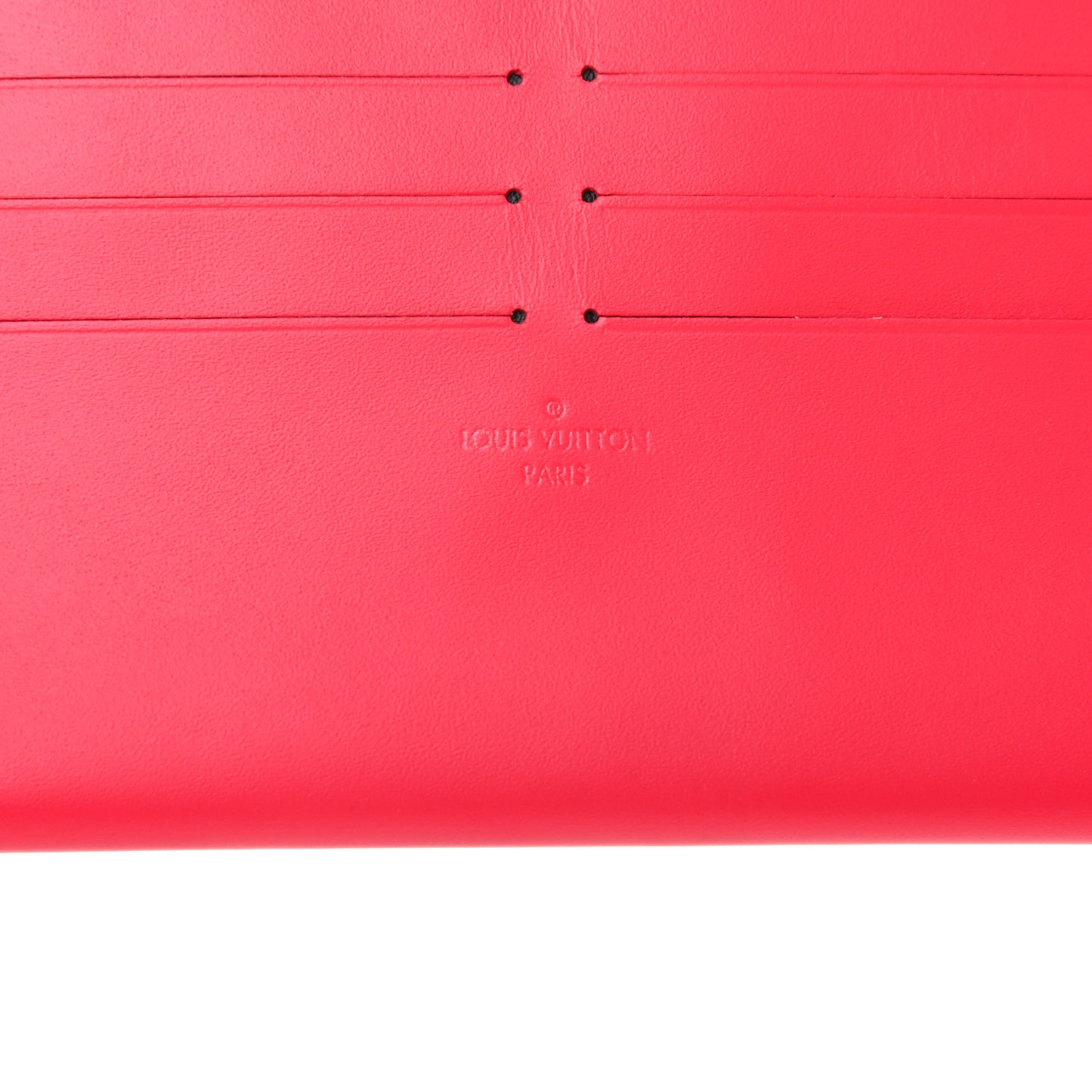 Calfskin Felicie Card Holder Insert Hot Pink